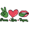Peace Love Vegan Graphic Tee