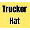 Trucker Hat Text Print Yellow