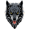 Aggressiver Wolf