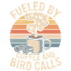Kaffee und Vogelrufe Retro