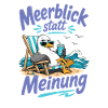 Möwe Meerblick statt Meinung Shirt