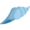 Blue shell spiral design