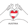 Austria Fan Heart with Austrian Flag