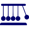 Newtonsche Pendel Silhouette