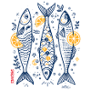 Three Fish with Citrus Details