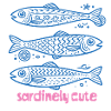 Sardinely Cute Fish Pattern