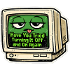 Green Retro Screen Tech Joke