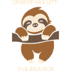 Slow Sloth on the Branch Cartoon