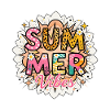 Retro Summer Vibes Floral Burst