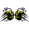 Bier Bierglas Anstoßen Symbol
