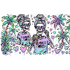 Summer Vibes Skeleton Duo
