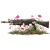 Blumen über Stahl