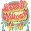 Beach Vibes Retro Palm Sunset