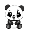 CUTE BLACK METAL PANDA