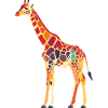 Lebendige Giraffenfarben Muster