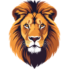 Majestic Lion Head Vector
