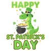 Joyeux dinosaure pour la Saint-Patrick