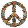 60s Peace Symbol Flowers
