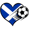 Schottland Flagge Fußball mit Herz