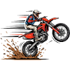 Motocross jump in the mud