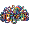 Psychedelic Tie-Dye Octopus Art