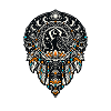 Moon Dance Mandala with Lotus Feather