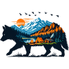 Bear Silhouette Mountain and Camping
