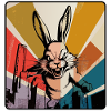 Wütender Hase im Retro Pop-Art