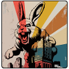 Wütender Horror Hase Retro-Urban