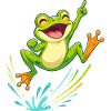 Cheerful Jumping Frog