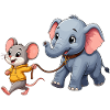 Mouse and Elephant Friendship Adventure