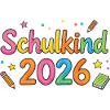 Schulkind 2026 Bunte Schulzeit