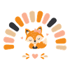 Cute Boho Fox Design