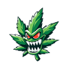 Cannabis leaf with teeth