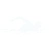 Schwimmer-Silhouette im Wasser