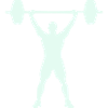 Powerful weightlifting silhouette