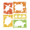 Turtle in Perspective Retro Graphic