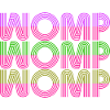 Neon Womp Striped Wordmark