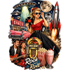 Retro Rockabilly Diner Moon Rocket