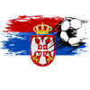 Football drapeau serbe utilisé