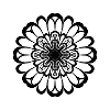 Dark Mandala Flower Pattern