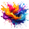 Colour explosion splashes