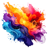 Farbexplosion Acrylwelle