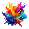 Kaleidoscopic explosion of colour