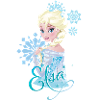 Frozen Elsa Silhouette Mit Schneeflocken
