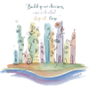 Bunte Stadt-Traumlandschaft