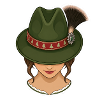 Girl mit Jagdhut und Gamsbart . 3