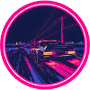 Retro Synthwave Cyberpunk Neon-Auto