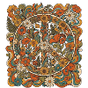 Peace 60er Blumen