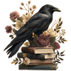 Raven on books